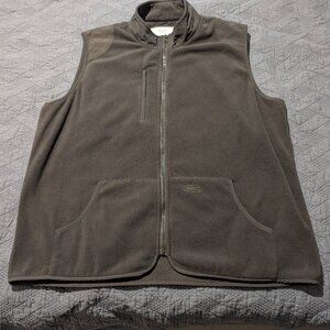 Boyt Harness Co Vest Mens XL Brown Full Zip Fleece Work Hunting